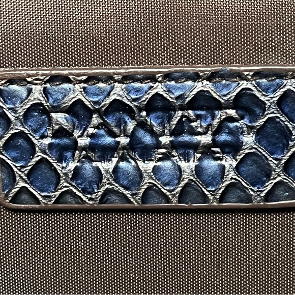 Danier Italian Leather Vintage Reptile Print Clutch Bag - Picture 8 of 8